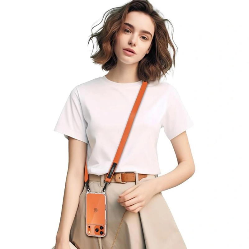 Laccetto per telefono crossbody Tech-Protect C6S Rope, arancione cosmico