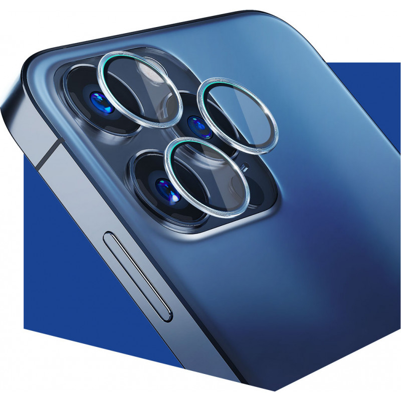 Vetro protettivo per lenti della fotocamera 3MK Lens Protection Pro per Apple iPhone 14, 3MK3951, argento