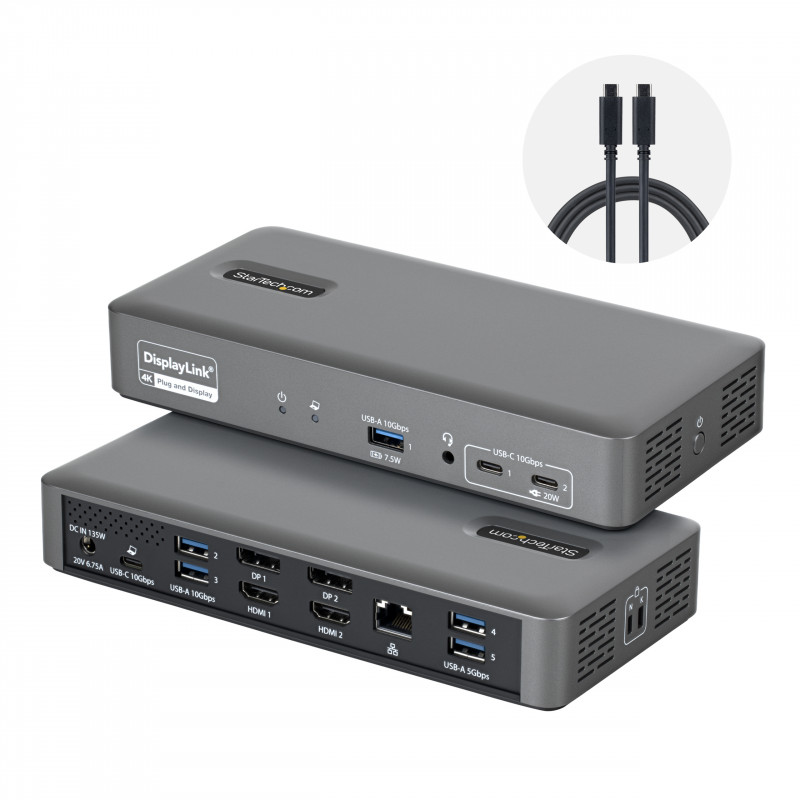 StarTech.com 194UE-USBC-SMARTDOCK stazione di docking USB-C 3.2 Gen 2, 96 W
