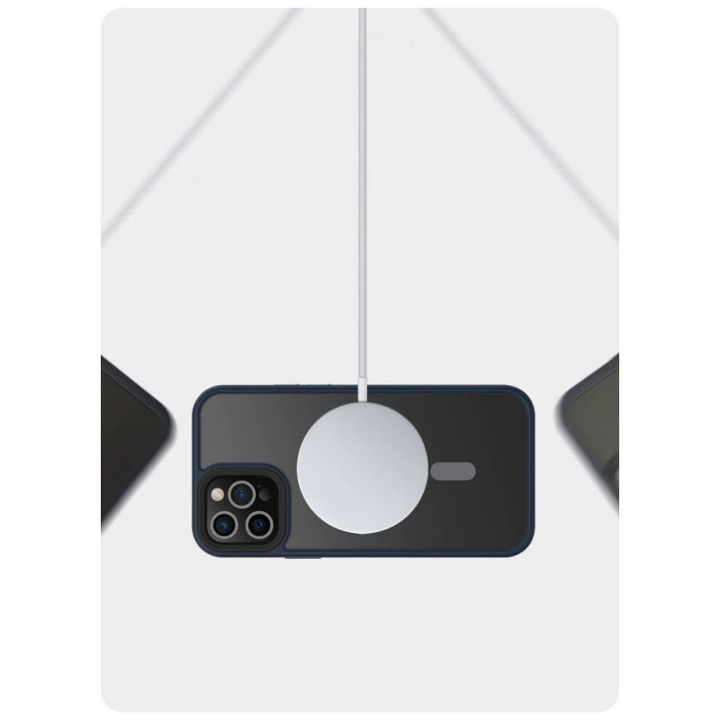 Custodia MagSafe Tech-Protect Magmat per Apple iPhone 12/12 Pro, nero opaco