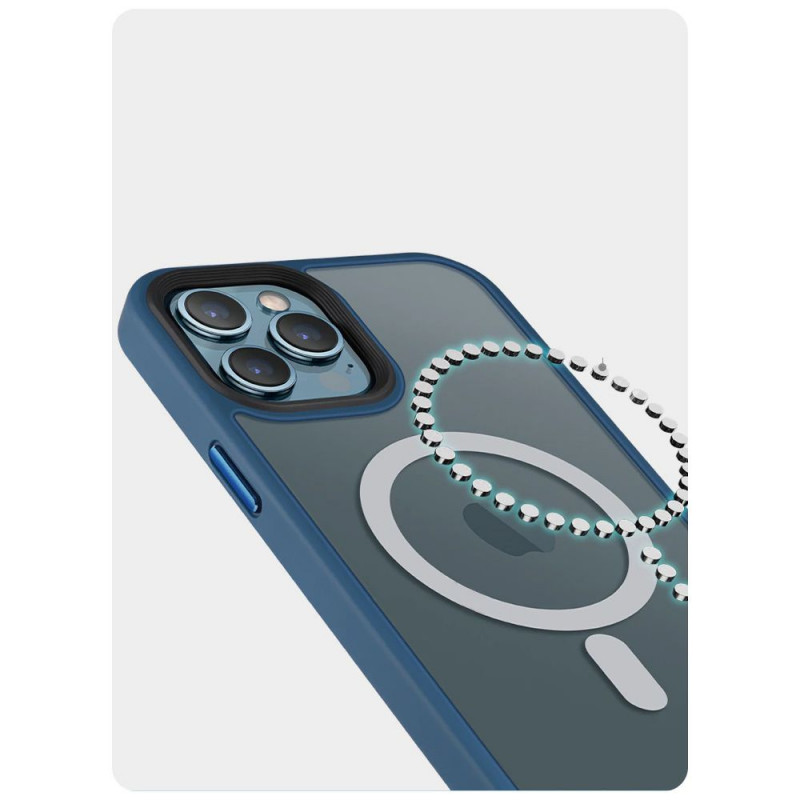 Custodia MagSafe Tech-Protect Magmat per Apple iPhone 12/12 Pro, nero opaco
