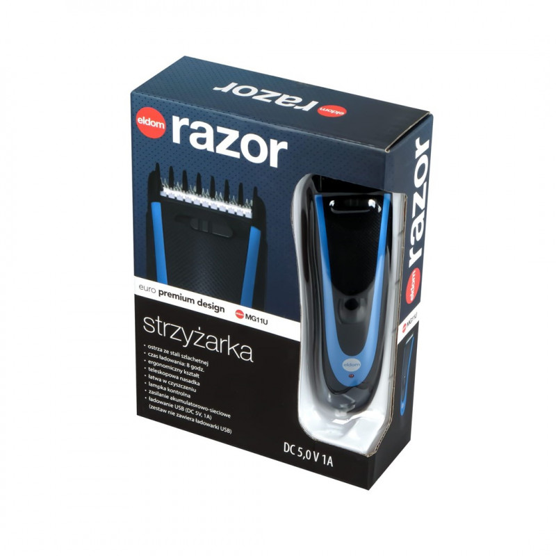 Tagliacapelli senza fili Eldom MG11U Razor, ricaricabile/rete elettrica