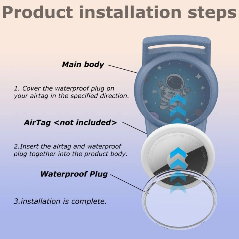 Cinturino Tech-Protect Nylon For Kids per Apple AirTag 1 / 2, Magic Pony