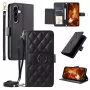 Custodia portafoglio in pelle PU Hurtel per Samsung Galaxy A37 5G con supporto e tracolla, nera