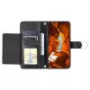 Custodia portafoglio in pelle PU Hurtel per Samsung Galaxy A37 5G con supporto e tracolla, nera