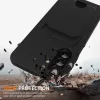 Custodia TPU Hurtel per Samsung Galaxy A57 5G con porta carte e lanyard crossbody, nera