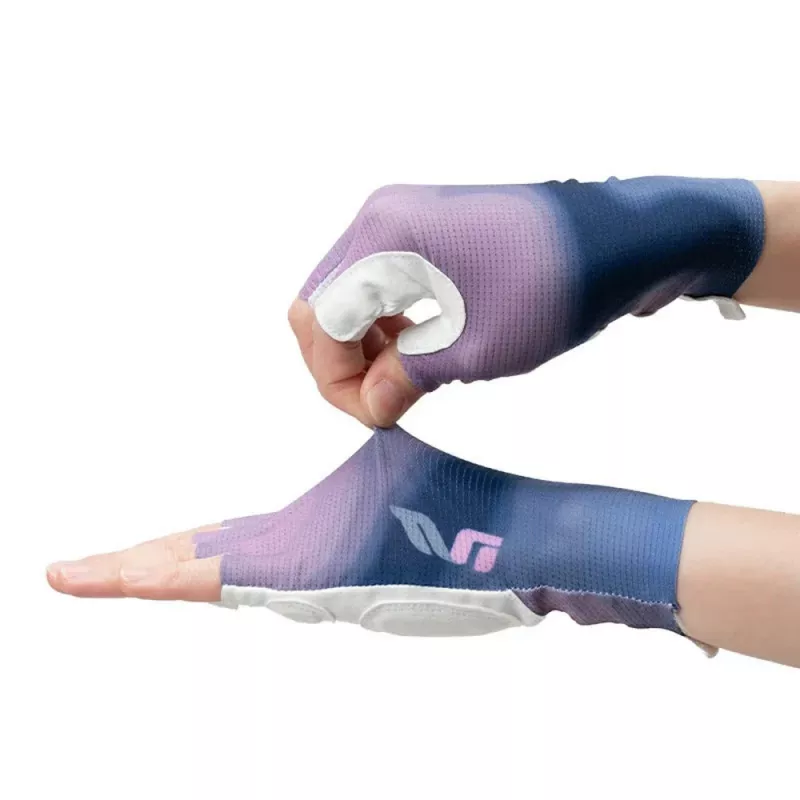 Guanti da ciclismo da donna Rockbros S389 a dita corte ammortizzanti, taglia L, viola