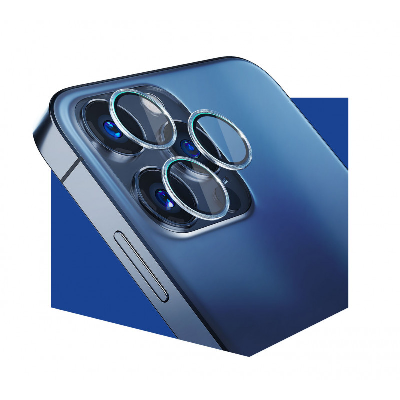 Vetro per fotocamera 3MK Lens Protection Pro per Apple iPhone 13 mini, 9H, argento