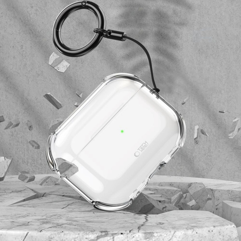 Custodia Bounce Tech-Protect per Apple AirPods Pro 3, trasparente