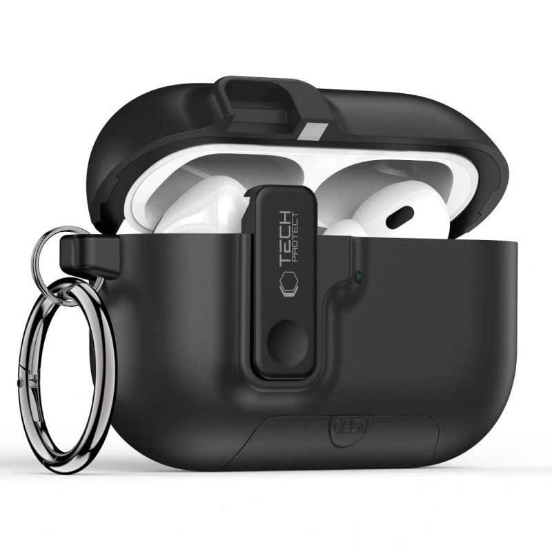 Custodia Tech-Protect Slim Hook per Apple AirPods Pro 3, nera