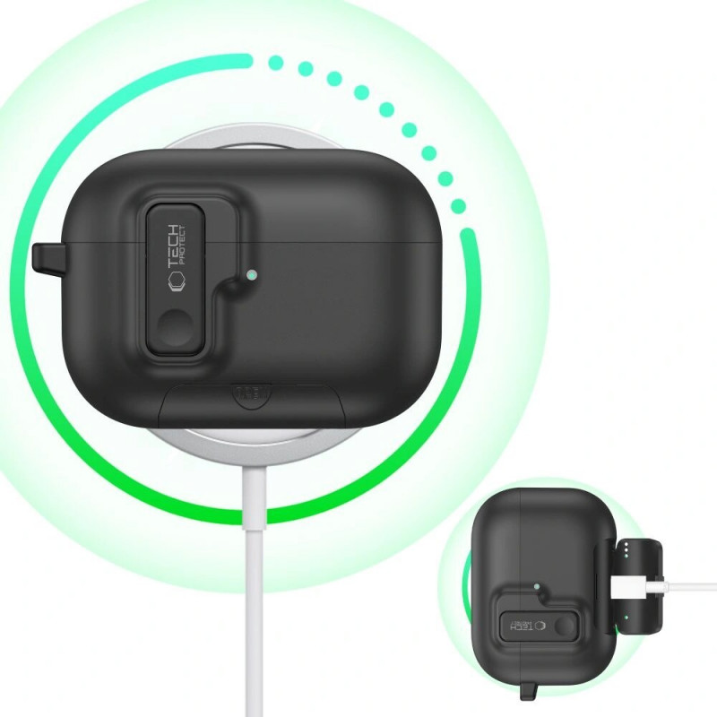 Custodia Tech-Protect Slim Hook per Apple AirPods Pro 3, nera