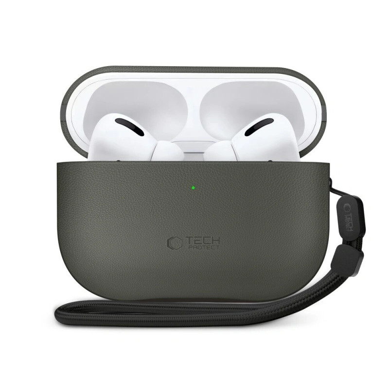 Custodia Tech-Protect NaturalFit per Apple AirPods Pro 3, verde oliva