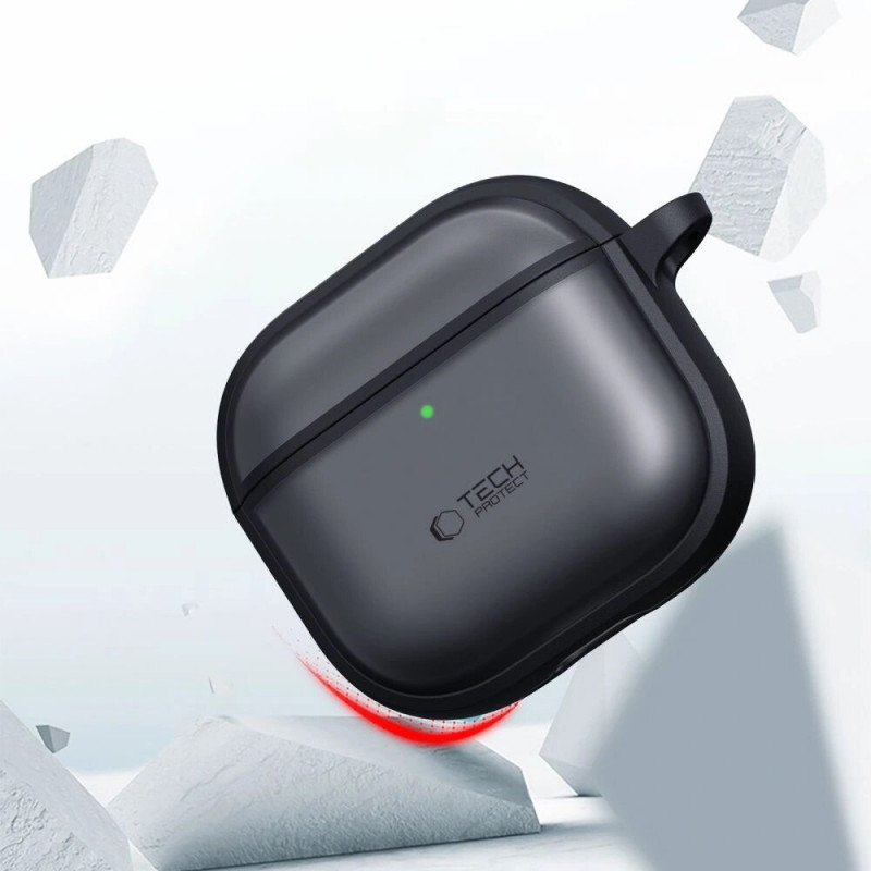 Custodia Tech-Protect Magmat per Apple AirPods Pro 3, nero opaco