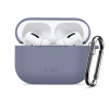 Custodia in silicone con moschettone Tech-Protect per Apple AirPods Pro 3, azzurro