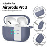 Custodia in silicone con moschettone Tech-Protect per Apple AirPods Pro 3, azzurro