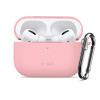 Custodia con moschettone in silicone Tech-Protect per Apple AirPods Pro 3 rosa
