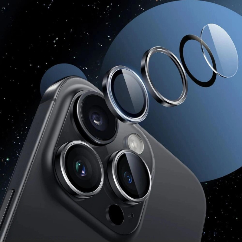 Copriobiettivo fotocamera Tech-Protect Camring Fit+ per Samsung Galaxy S25 FE trasparente