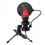 Microfono da studio gaming cablato Wozinsky WM-W111 su supporto con retroilluminazione RGB, nero