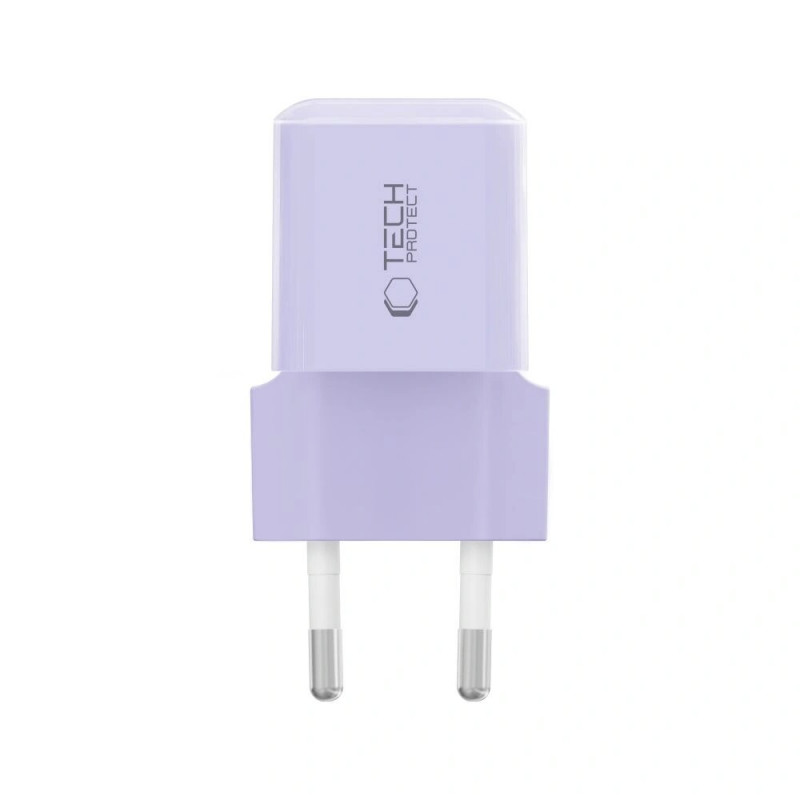Caricatore da parete Tech-Protect NCM25 USB-C PD 25W, viola chiaro