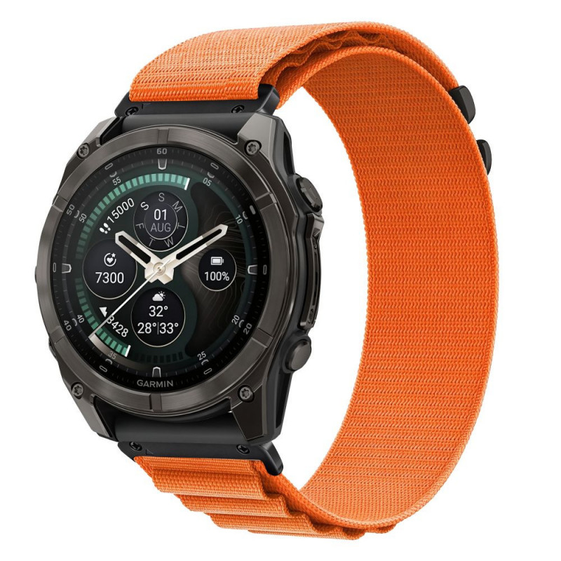 Cinturino per orologio Tech-Protect Nylon Pro THP6037 per Garmin Fenix 5X / 5X Plus / 6X / 6X Pro / 7X / 8 / 8 Pro / 9 / 9 Pro (51 mm), arancione