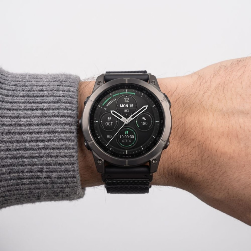 Cinturino per orologio Tech-Protect Nylon Classic per Garmin Fenix 5X / 5X Plus / 6X / 6X Pro / 7X / 8 / 8 Pro / 9 / 9 Pro 47 mm, nero