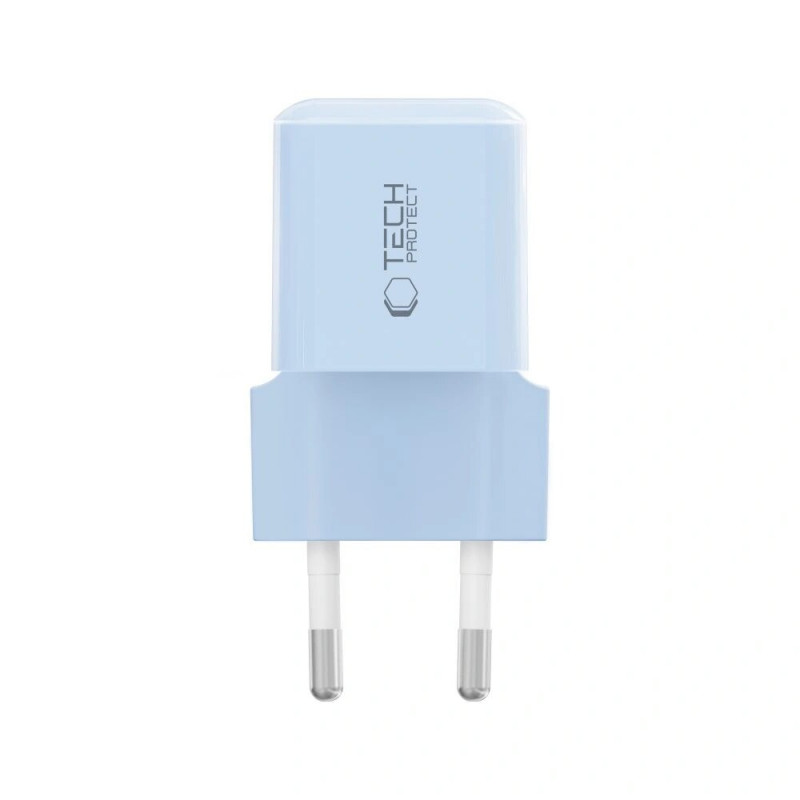 Caricatore da parete USB-C Tech-Protect NCM25 PD 25W, azzurro