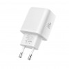 Caricabatterie da parete Tech-Protect NCA20 USB-A / USB-C PD 20W / QC3.0 con cavo USB-C / USB-C 100 cm, bianco