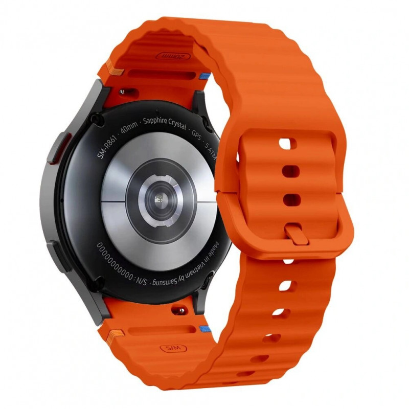 Cinturino sport in silicone Tech-Protect per Samsung Galaxy Watch 4/5/5 Pro/6/7/FE, arancione