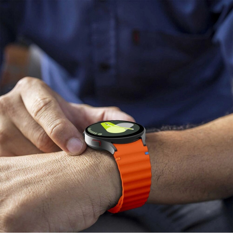 Cinturino sport in silicone Tech-Protect per Samsung Galaxy Watch 4/5/5 Pro/6/7/FE, arancione