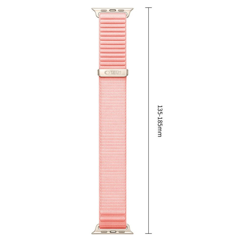 Cinturino Tech-Protect NylonLoop per Apple Watch 8 / 9 / 10 / 11 / 12 / SE (40 / 41 / 42 mm), rosa cipria