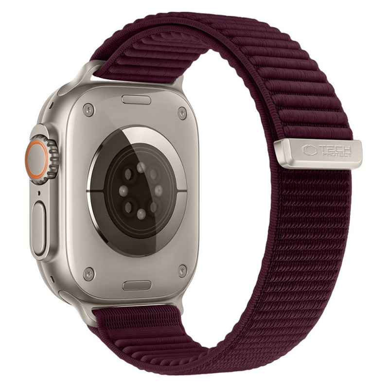 Cinturino Tech-Protect NylonLoop per Apple Watch 8 / 9 / 10 / 11 / 12 / SE (40 / 41 / 42 mm), bordeaux scuro