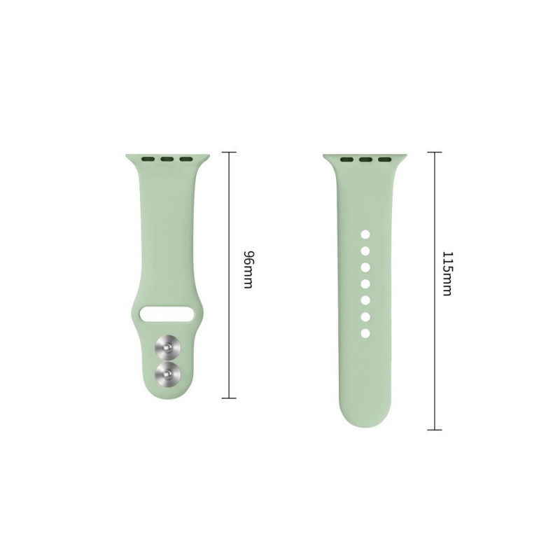 Cinturino in silicone Tech-Protect per Apple Watch 8 / 9 / 10 / 11 / 12 / SE (40 / 41 / 42 mm), pistacchio