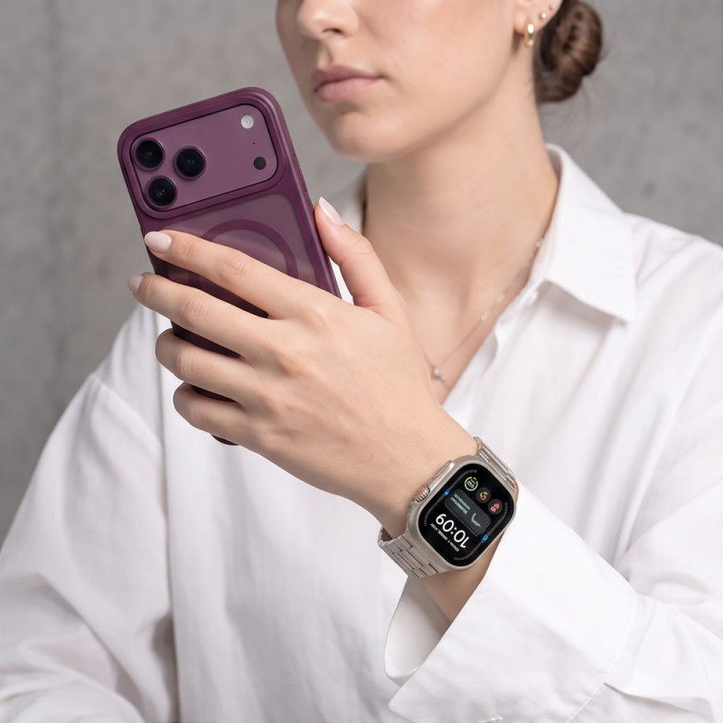 Cinturino in acciaio inossidabile Tech-Protect Stainless per Apple Watch 8 / 9 / 10 / 11 / 12 / SE / Ultra (44 / 45 / 46 / 49 mm), Starlight