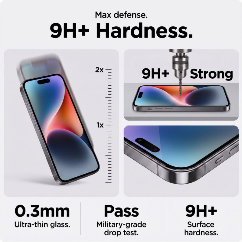 Vetro temperato privacy Tech-Protect Glass SPY+ per Apple iPhone 18 Pro Max (2 pz)