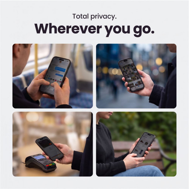 Vetro temperato privacy Tech-Protect Glass SPY+ per Apple iPhone 18 Pro (2 pz)
