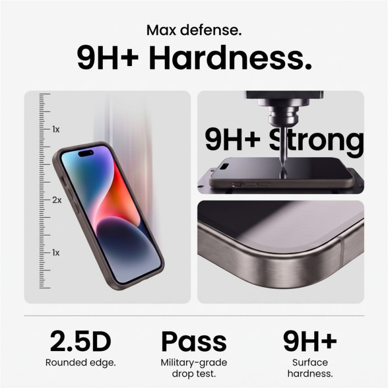 Set Tech-Protect Easy Set+ in vetro temperato per schermo e fotocamera di Apple iPhone 18 Pro Max, trasparente (3 pz)
