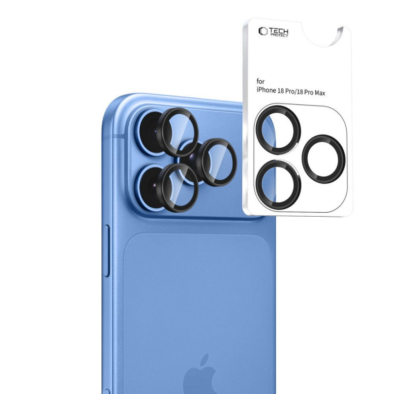 Tech-Protect Camring Fit+ copertura fotocamera per Apple iPhone 18 Pro / 18 Pro Max, nero
