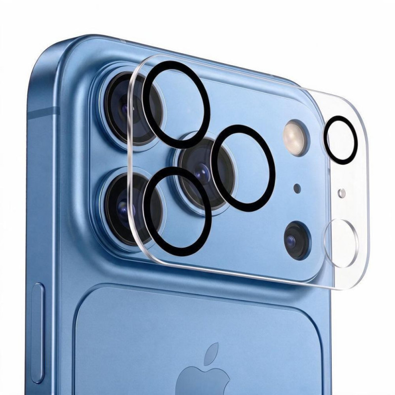 Copriobiettivo Tech-Protect Cam Fit+ per Apple iPhone 18 Pro, trasparente