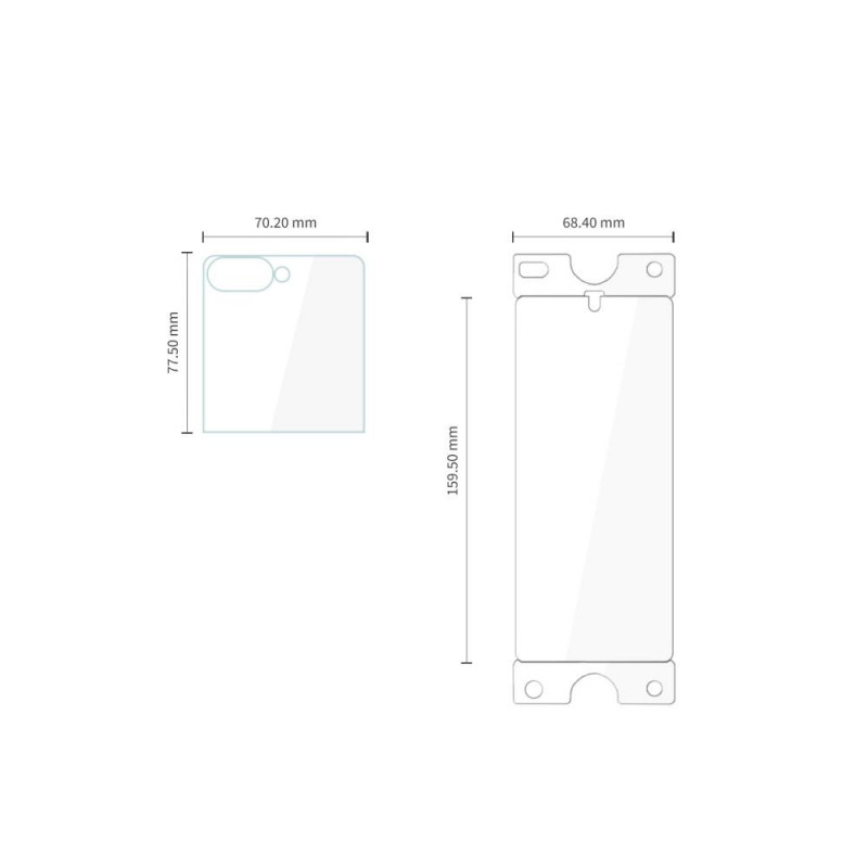 Tech-Protect Easy Set Foil & Glass Fit+ 4in1 Protezione schermo per Samsung Galaxy Z Flip 7 / 8, trasparente (2+2 pz)