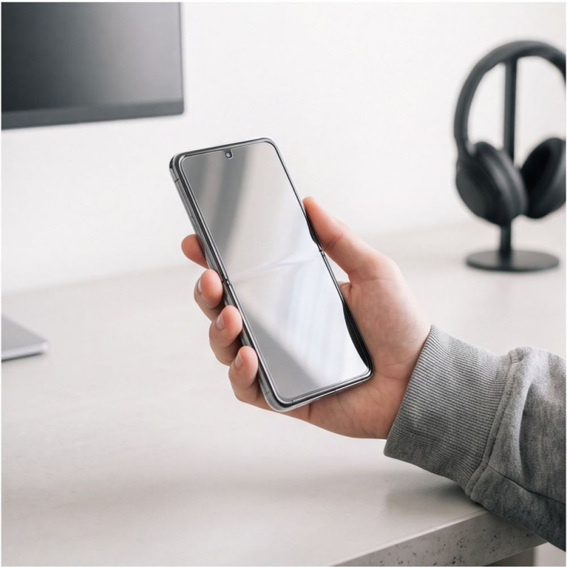 Tech-Protect Easy Set Foil & Glass Fit+ 4in1 Protezione schermo per Samsung Galaxy Z Flip 7 / 8, trasparente (2+2 pz)