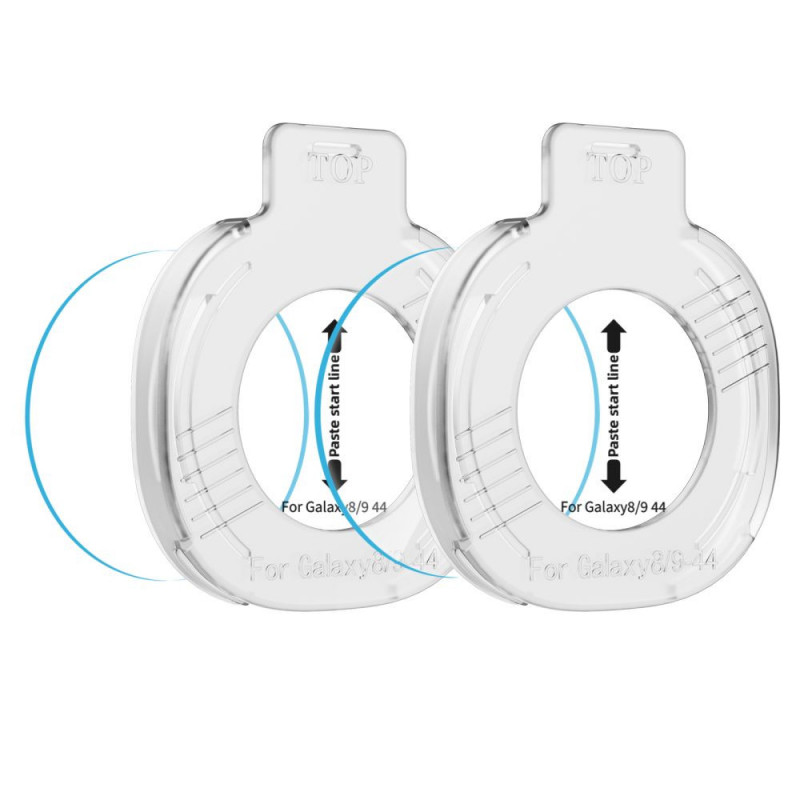 Tech-Protect Easy Set+ Vetro temperato per Samsung Galaxy Watch 8 / 9 44 mm, trasparente (2 pz)