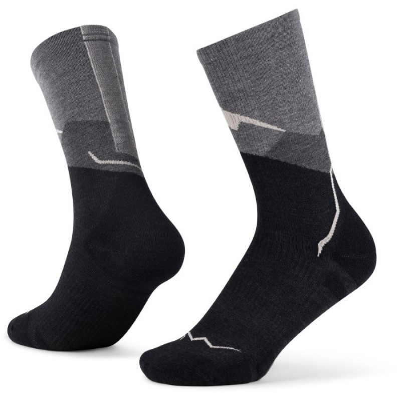 Calze Buff Merino Lightweight Crew LWC1, grafite, L