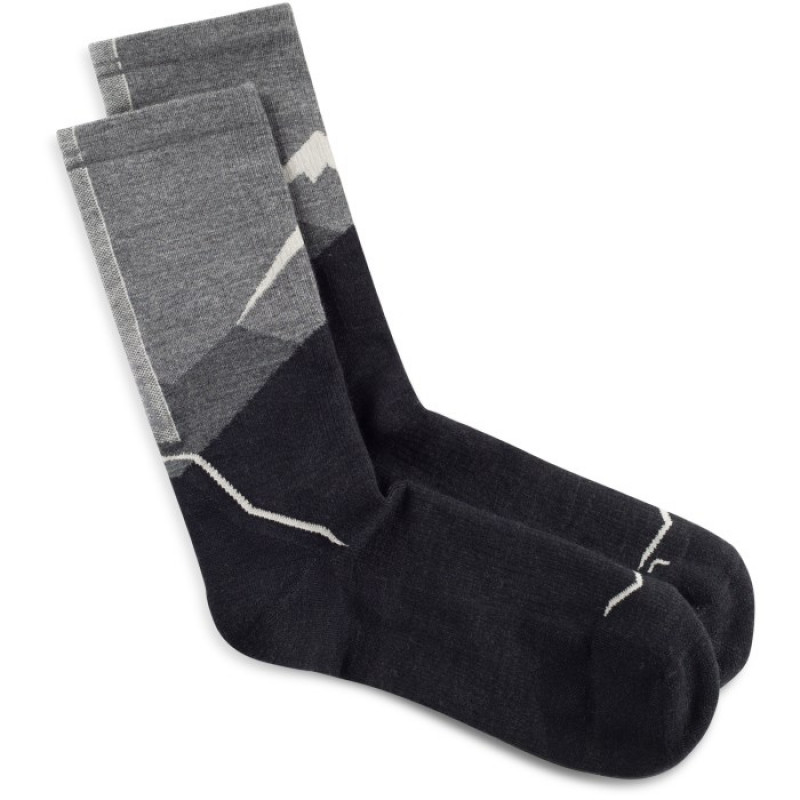 Calze Buff Merino Lightweight Crew LWC1, grafite, L