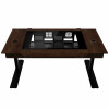 Lian Li DK07 Desk Case Wood Edition, compatibile con doppio sistema, 2x E-ATX, regolabile in altezza, Noce / Nero