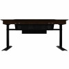 Lian Li DK07 Desk Case Wood Edition, compatibile con doppio sistema, 2x E-ATX, regolabile in altezza, Noce / Nero