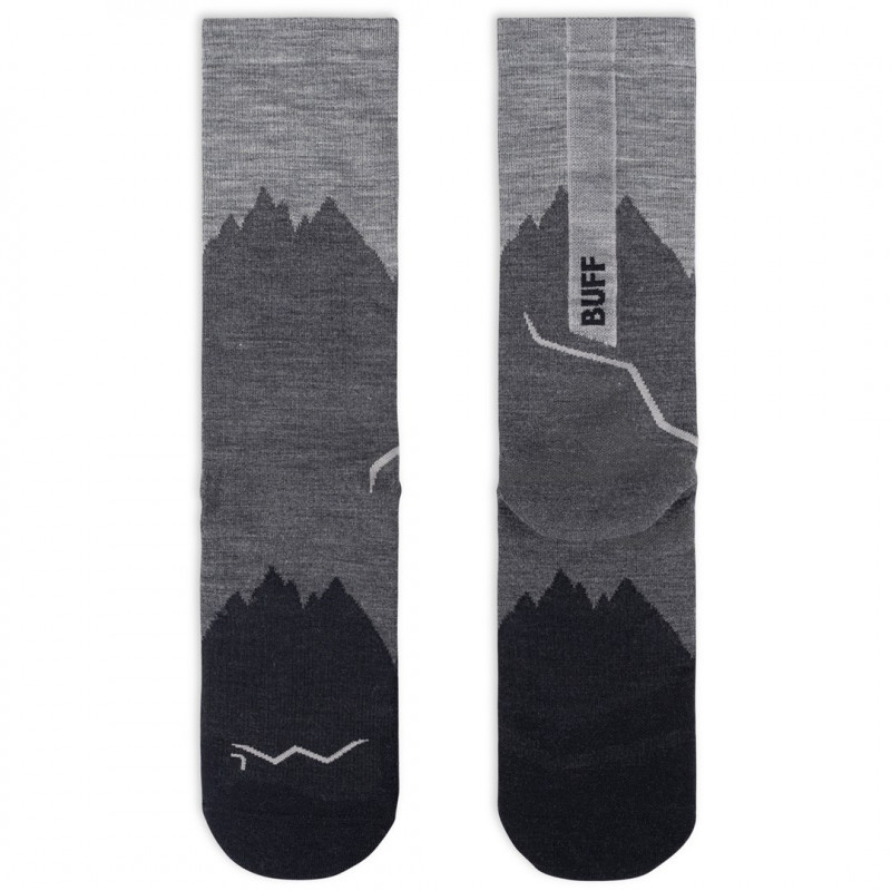 Calze Buff Merino Lightweight Crew LWC3, nere, L
