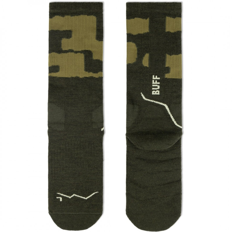 Calze Buff Merino MW Crew MWC2, Beetle Green, L