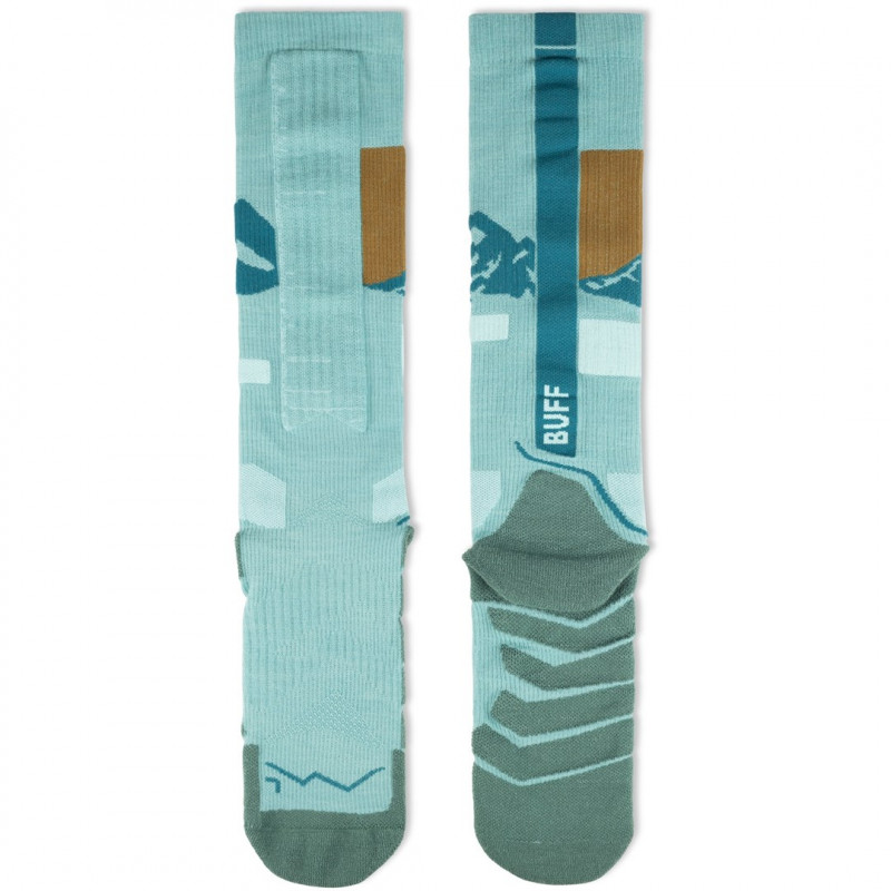 Calze Buff Merino HW Over The Calf Socks HWO1 verde mare L