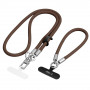 Set tracolla e cinturino da polso Tech-Protect C10S Rope, marrone noce/titanio