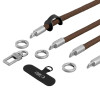 Set tracolla e cinturino da polso Tech-Protect C10S Rope, marrone noce/titanio